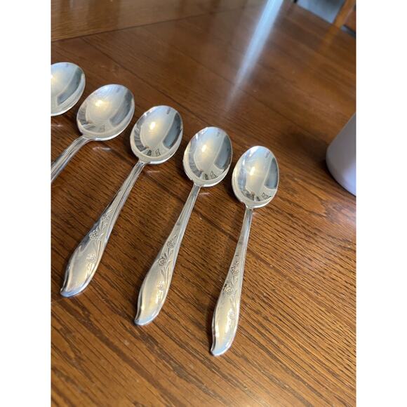 Springtime Set Of 6 Serving Tablespoons 1847 Rogers Bros International 1957 - Picture 3 of 8